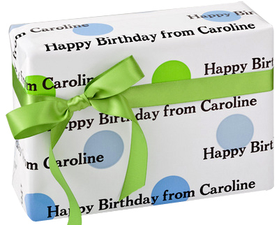 Spring Dots Personalized Gift Wrap